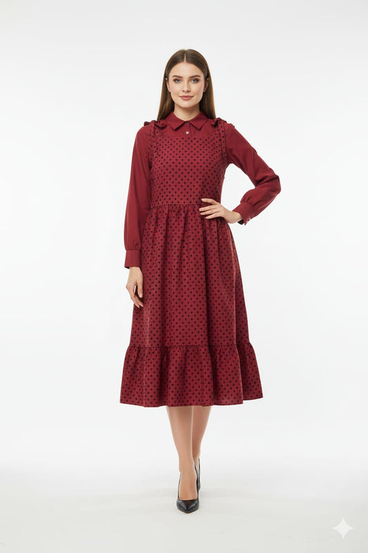 Polka dot maxi