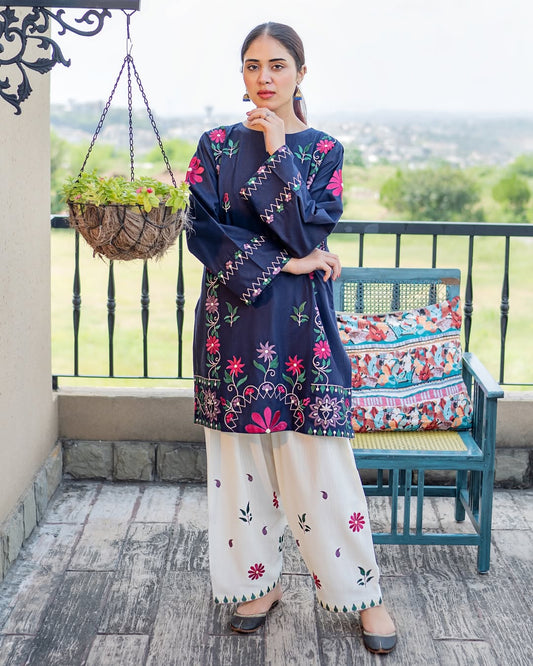 Noor Bloom Embroidered Co-Ord Set