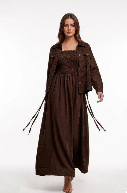 Western Smoky Coat Maxi